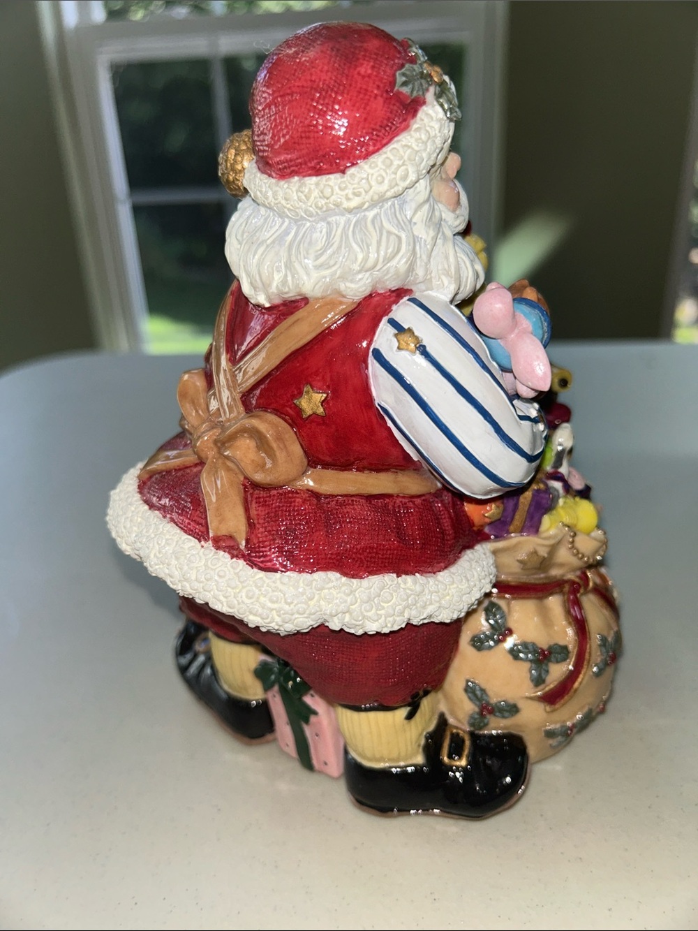 1990’s Vintage Fitz and Floyd Multicolor Musical Santa Holiday Figurine - Picture 8 of 13